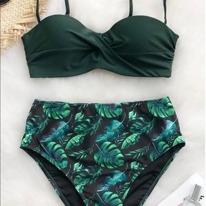 GREEN PRINT BIKINI SET Cupshe
High waisted bikini
